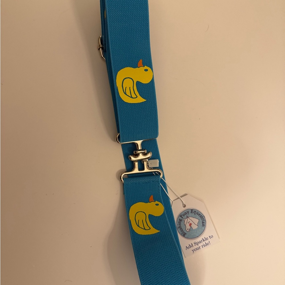 Adorable rubber duck equestrian elastic belt, Handmade!